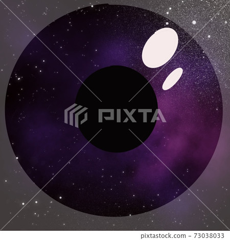 Eyeball transparent on space background. Cosmos pattern wallpaper. 73038033