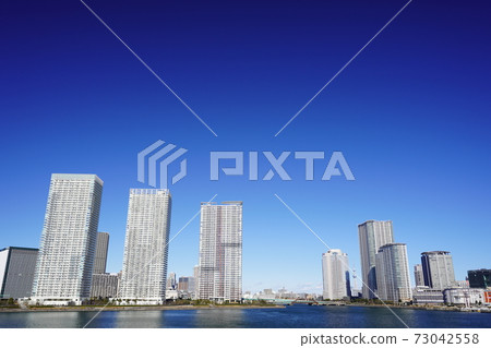 東京灣地區晴海和豐洲風光 東京灣地區晴海和豐洲風光 73042558