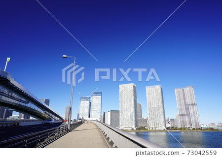 東京灣地區晴海碼頭的風景 東京灣地區晴海碼頭的風景 73042559