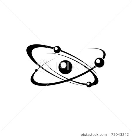 Atomic energy symbol black vector icon Atomic energy symbol black vector icon 73043242