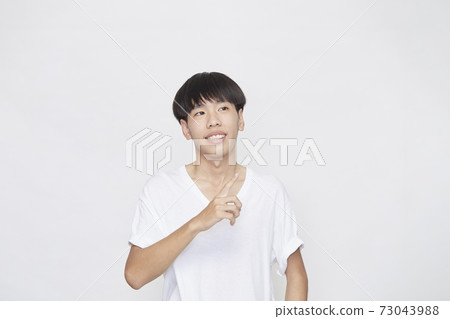 Portrait of good looking Asian man Portrait of good looking Asian man 73043988