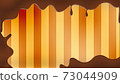Chocolate stuck to the striped wallpaper 73044909