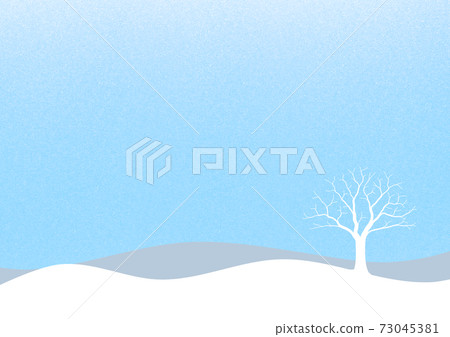 Illustration of a snow scene with a tree 5 Illustration of a snow scene with a tree 5 73045381