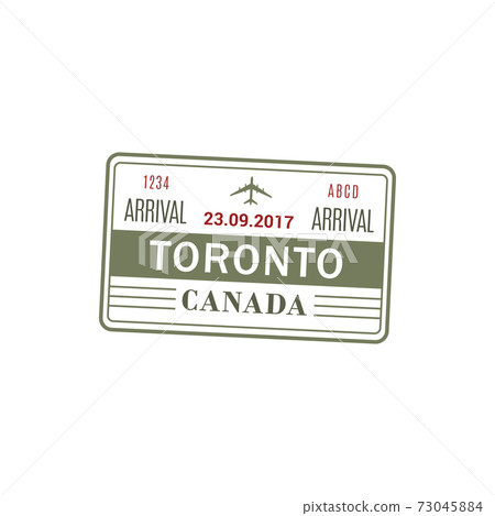 Toronto airport stamp isolated vector 73045884