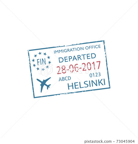 Helsinki airport Finland border control stamp visa 73045904