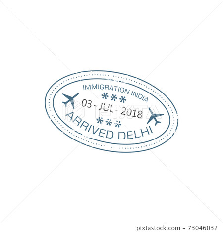 Visa stamp arrived to India, Delhi airport Visa stamp arrived to India, Delhi airport 73046032