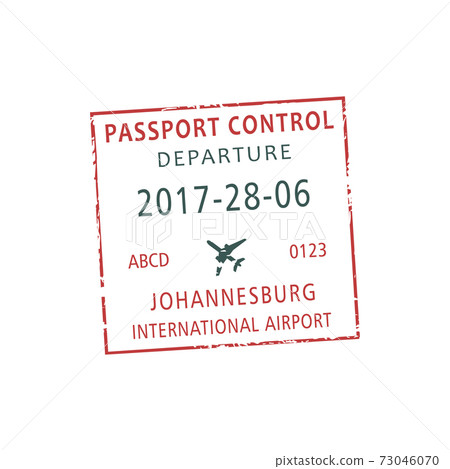 Departure visa stamp from Johanesburg airport 73046070