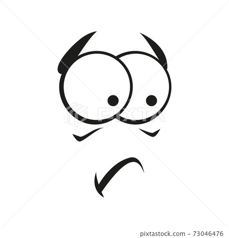 Dissatisfied emoji expression isolated, sad face Dissatisfied emoji expression isolated, sad face 73046476