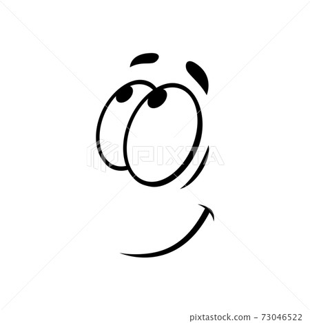 Thoughtful dreaming emoticon isolated dreamer 73046522