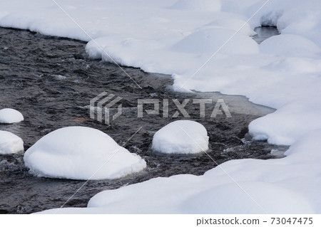 Snow melting stream Snow melting stream 73047475