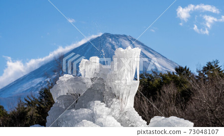 Mount Fuji and ice Mount Fuji and ice 73048107