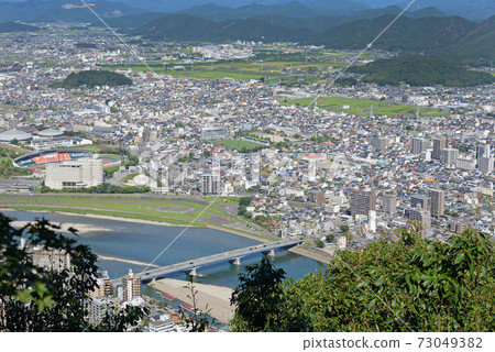 View from Mt. Kinka, Gifu City, Gifu Prefecture View from Mt. Kinka, Gifu City, Gifu Prefecture 73049382
