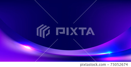 Banner web template blue and purple gradient curved shape with lighting background Banner web template blue and purple gradient curved shape with lighting background 73052674