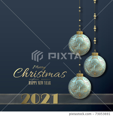 New Year 2021 Christmas holiday card 73053691