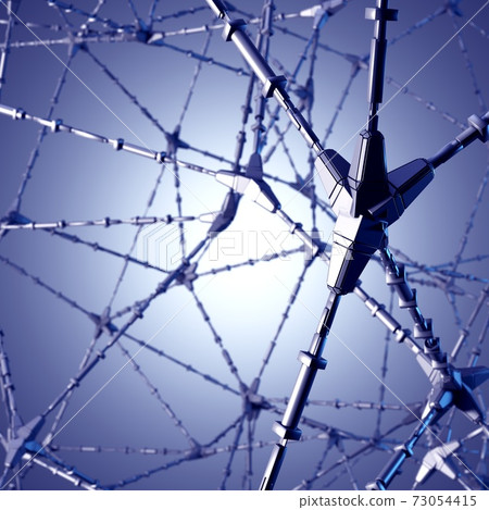 Futuristic abstract background. Neural network. Modern illustration. 3D Futuristic abstract background. Neural network. Modern illustration. 3D 73054415