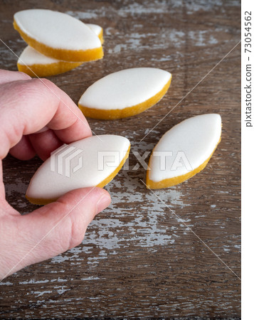 Typical almond sweets from france calissons d'aix Typical almond sweets from france calissons d'aix 73054562