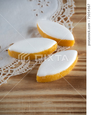 Typical almond sweets from france calissons d'aix Typical almond sweets from france calissons d'aix 73054567