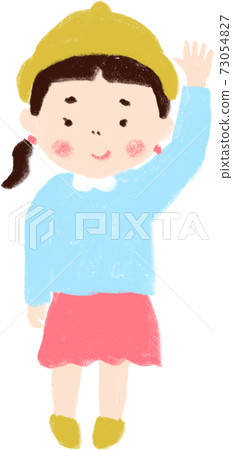 Girl raising her hand 73054827
