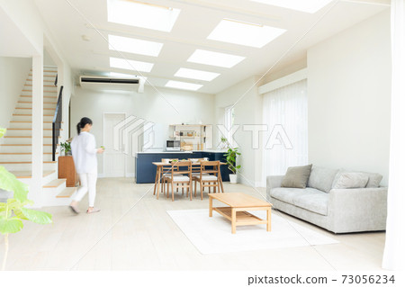 A woman preparing meals 73056234