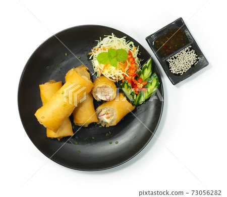 Spring Rolls Deep fried Appetizer dish Asianfood Spring Rolls Deep fried Appetizer dish Asianfood 73056282
