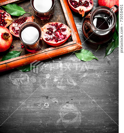The fresh juice of ripe pomegranate. The fresh juice of ripe pomegranate. 73058401