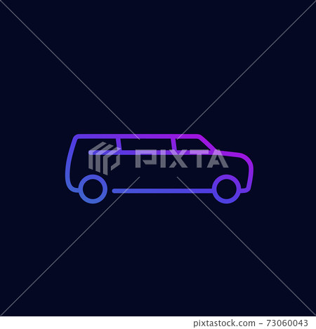limo car line icon for web vector 73060043