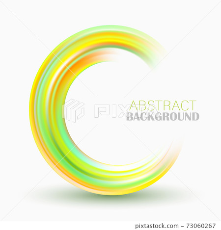 Abstract background with green yellow circles vector 73060267