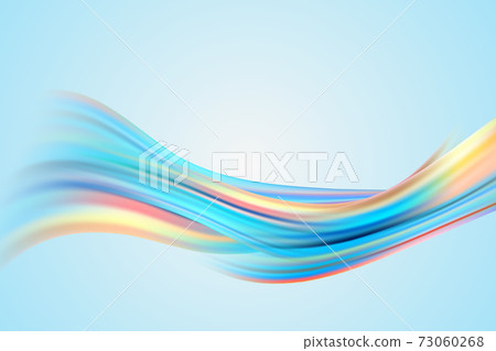 Abstract vector blue wave silk or satin fabric on vector background for grand opening ceremony or other occasion 73060268