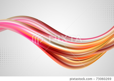 Abstract vector color wave silk or satin fabric on vector background for grand opening ceremony or other occasion 73060269