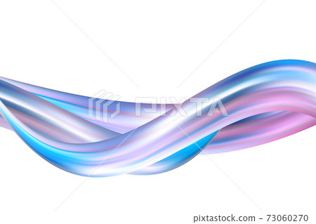 Abstract vector blue wave silk or satin fabric on vector background for grand opening ceremony or other occasion 73060270