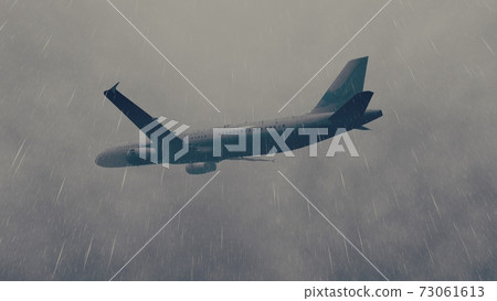 Airliner flies through a storm Airliner flies through a storm 73061613