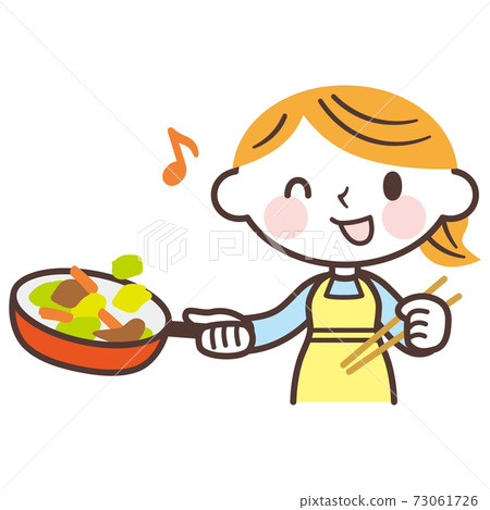 Woman making stir fry Woman making stir fry 73061726