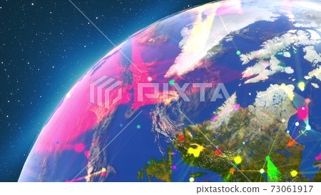 Planet Earth covered grid with thin lines and... - Stock Illustration ...