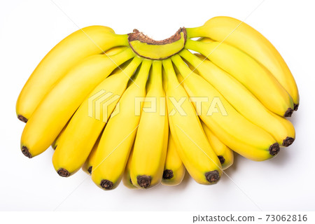 A bunch of bananas on white background A bunch of bananas on white background 73062816