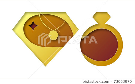 Vector brilliant in paper art style 73063970