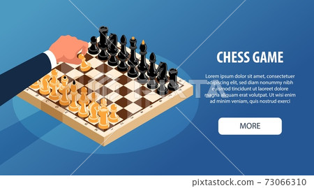 Chess Game Horizontal Banner 73066310