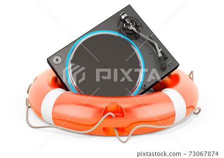 Repair and service of phonograph turntable, 3D rendering 73067874