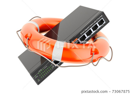 Repair and service of network switch, 3D rendering Repair and service of network switch, 3D rendering 73067875