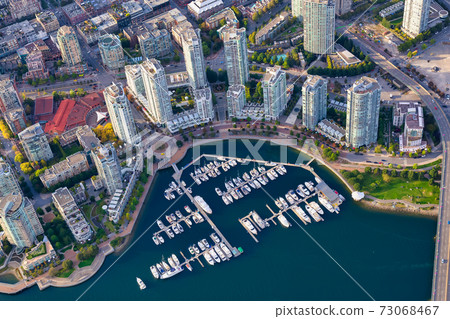 False Creek, Cambie Bridge, Marina, and Residential Buildings 73068467