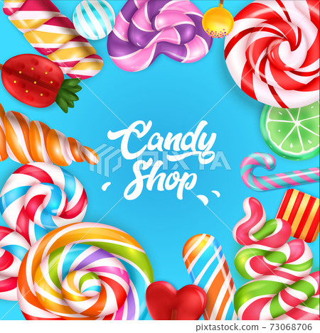 Candy Shop Realistic Background 73068706
