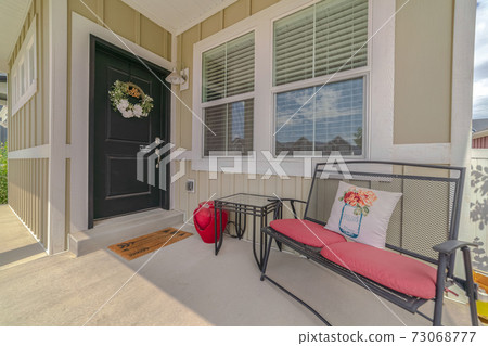 Front veranda and door of suburban home Front veranda and door of suburban home 73068777