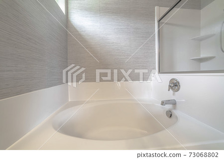 White and grey contemporary bathroom interior close White and grey contemporary bathroom interior close 73068802
