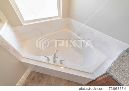 High angle of modern spa bath in new home High angle of modern spa bath in new home 73068854