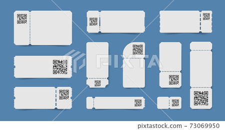 QR Code Tickets Set 73069950
