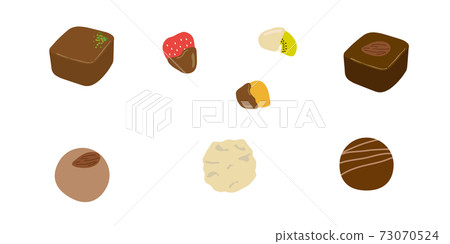 Several types of chocolate Several types of chocolate 73070524