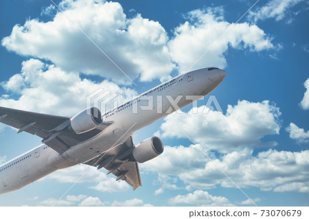 [Background composition of JAL aircraft that took off over Jonanjima] 73070679