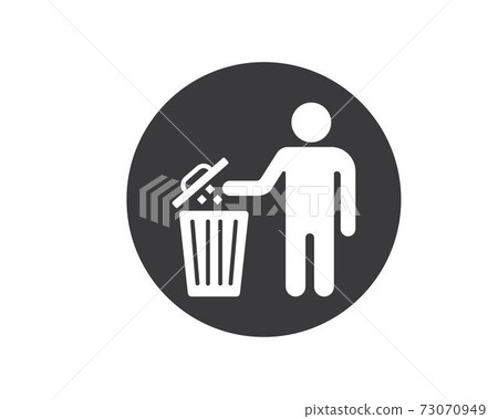 trash can logo icon vector illustration trash can logo icon vector illustration 73070949
