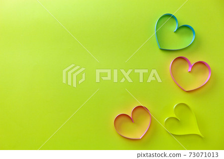 World health day background, Healthcare and medical background concept of heart ribbon on yellow paper background Copy space World health day background, Healthcare and medical background concept of heart ribbon on yellow paper background Copy space 73071013