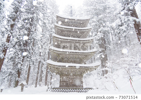 Haguroyama五層塔在冬天 Haguroyama五層塔在冬天 73071514