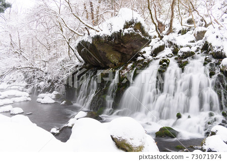 Winter's former falls underwater water Winter's former falls underwater water 73071974